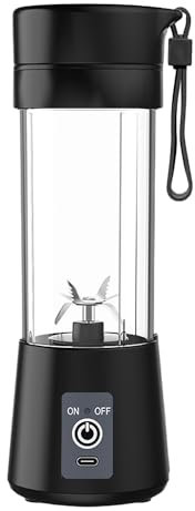 Portable Blender,380mL Mini Blender Smoothies Shakes,Personal Blender with Rechargeable USB Type-C,6 Blades 3D Superb Mixing for Home/Office/Gym,Outdoor