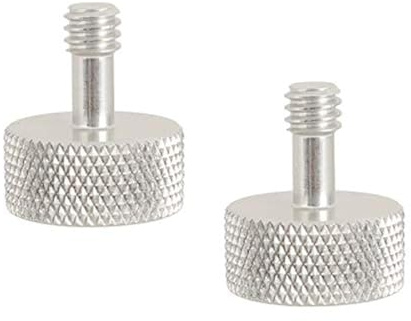 CAMVATE 1/4-20 Thumb Screw Button Head Cap Screw Brass Nickel Construction(2 Pieces) - 2678