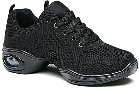Runxingfu Deportes Zapatos de Baile Zapatillas - Mujeres Malla Correr Zapatos Jazz Latina Salón de Baile Zapatillas de Deporte