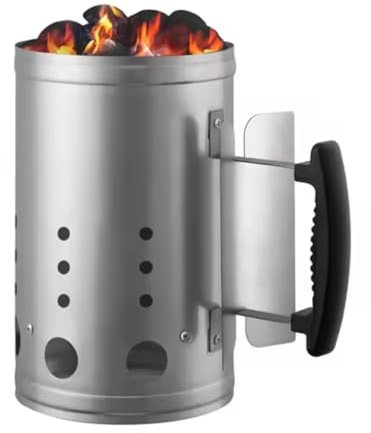 URCHOICE BBQ Charcoal Chimney Starter | Quick Start Grill Coal Lighter | Durable & Portable | Easy Handle Design | Ideal for Outdoor Cooking & Camping