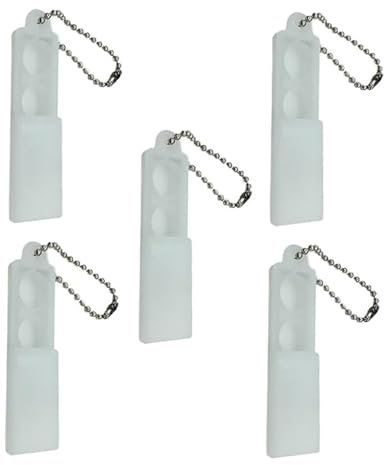 Dorccsi Estuche para Pilas de audífono, 5 Cajas de plástico para Guardar Pilas de audífono con Llavero, portapilas de Bolsillo, Estuche de Viaje portátil para de