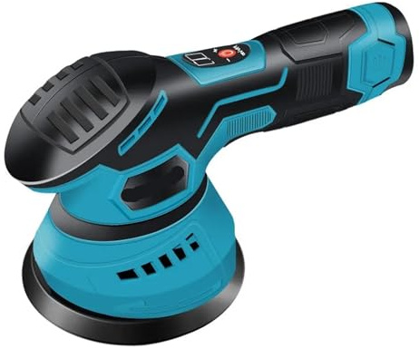 Pulidora de coches inalámbrica, Pulidora Eléctrica Inalámbrica For Coche De 380 W, Lijadora Velocidad Ajustable, Herramienta Encerado,para el detallado y pulido de coches
