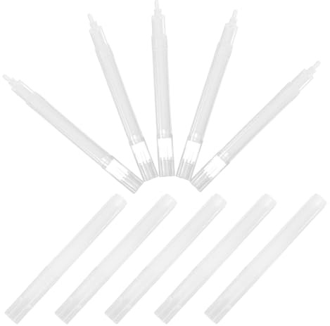 SUPVOX Lot de 10 Marqueurs de Peinture Vides Rechargeables, Stylo Applicateur de Peinture Acrylique et Huile, Corps en Plastique Épais, pour Graffiti et Dessin Artistique, Stylos à Encre