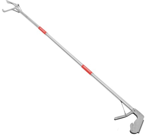 OSALADI Pince à Serpent en Acier Inoxydable Pliable en 3 Sections, Pince Antidérapante Prise Sécurisée et Longueur Réglable pour Manipulation de Homards et Anguilles