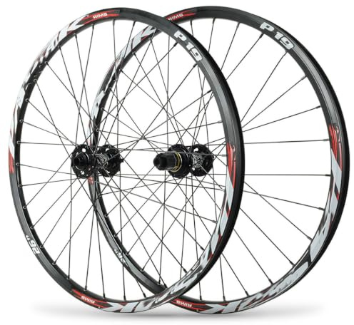 Mountainbikehjulset 26/27,5/29 Genomgående Axel Hjulset 32H Aluminiumfälg | Skivbroms Cykelhjul MTB-hjul Set, For 7-12s Kassett