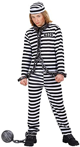 W WIDMANN MILANO Party Fashion - Costume enfant prisonnier, bagnard, détenu, Knasti, déguisements de carnaval