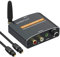 NOWBOTUCH 192kHz DAC Digital to Analog Converter With Bluetooth 5.0 Receiver - Volume Control, Optical Coaxial SPDIF Toslink to Stereo L/R RCA 3.5mm Audio Adapter