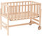 Geuther Beistellbett Betty | 45 cm x 90 cm | 9-Fach Höhenverstellbar | mit Lattenrost aus Massivholz | Nachhaltige Qualität | Einfacher Aufbau | Unbehandeltes Holz