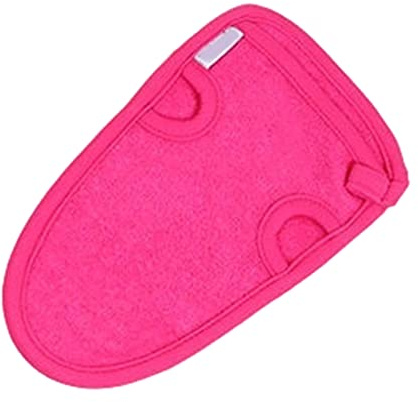 lamphle Guante de ducha libre de alergias, cómodo, ligero, exfoliante, guante de baño de dos caras compatible con macho rosa rojo