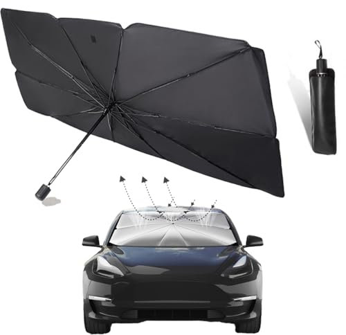 LELYFIT Parasole Auto Parabrezza Interno,5 Strati di Materiale Per la Protezione Solare, Pieghevole e Retrattile, Protezione UV, Adatto Alla Maggior Parte dei Modelli di Auto (Grande)