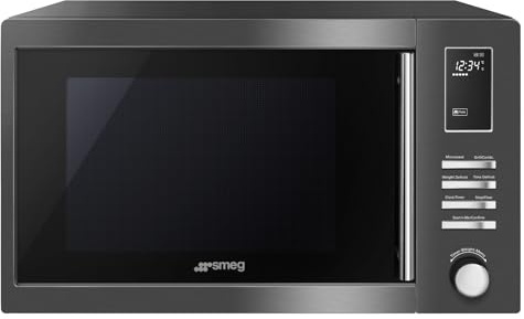 Smeg MOE25B Forno a microonde grill, 25 litri, 900 watt, inox