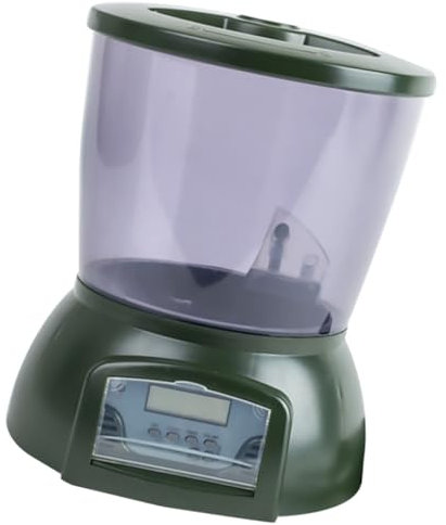 Kisangel Aquarium-futterautomat LCD-Timer Automatischer Fischfutterautomat Für Teichfischtank Nur Trockenfutter Mit Pellets