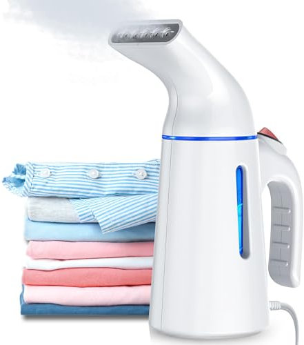 Blesgam Ferro da Stiro Verticale, 40S Riscaldamento Rapido Stiratore Verticale, 700W Ferro Verticale a Vapore, Ferro da Stiro da Viaggio per Stirare e Casa, 120ml, GY169, Bianco