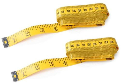 2 Stück Maßband, Bandmaß Nähen, Beidseitiges Körpermaßband, Extralang 3m Gelb Stofftuchlineal, Maßband Nähen für Schneider, Qualitäts Weiche Schneidermaßband zum Messen von Brust-/Taillenumfang