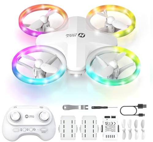 Holy Stone HS180 Mini-Drohne für Kinder mit LED-Lichtern, kleiner RC Quadrocopter mit 3 Batterien, 21 Minuten Flugzeit, 360°-Flips, einfach zu steuern, Geburtstagsgeschenk für Jungen und Mädchen, 6-12