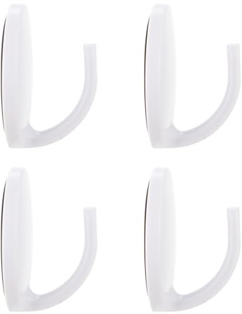 BAZEITFLOW Crochets Magnétiques Pour Réfrigérateur Crochet Aimanté Frigo Blanc Lot De 4 4.40 X 4.40 X 2.70 Cm Pour Cuisine Bureau Salle De Bain Organisation Des Accessoires