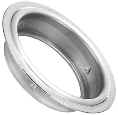 PATIKIL 5 Pollici (120mm) Collare Per Tubo, Flangia Rotonda 304 Acciaio Inossidabile Flangia Tubo Dritto Per Apertura Pavimento Condizionatore D'aria Asciugatrice Tubo, Argento
