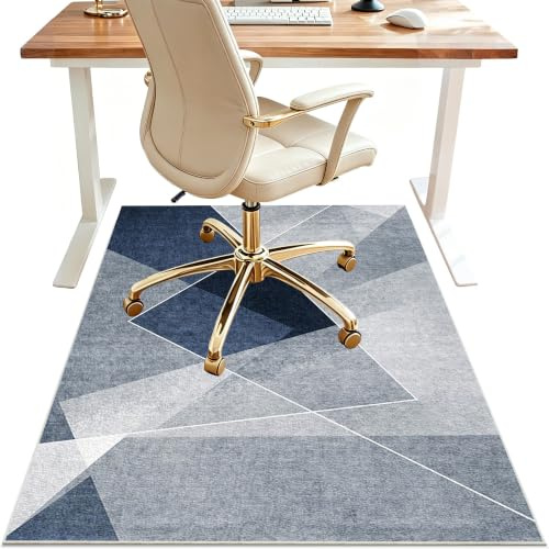 Alfombrilla para Silla de Oficina, Alfombra Silla Oficina Gaming Protector Suelo Silla Ruedas 90 x 100 cm Tapete Protector de Suelo antiarañazos Tapete de Protección de Madera baldosas Suelos Duros