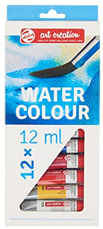 Talens Art Creation Set d'initiation à l'aquarelle avec 12 couleurs (tubes de 12 ml) | Peinture pour adulte
