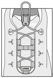 Uvex Zubehör Elastische Schnürsenkel mit Schnellverschluss - 95912 schwarz Weite - 1 Paar