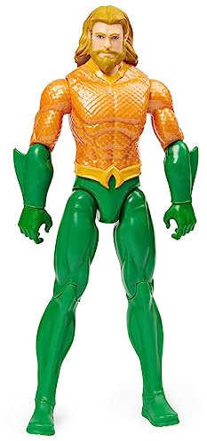 DC Comics - Aquaman MUÑECO 30 CM: Figura Aquaman Articulada Coleccionable - 6060069 - Superheroes Juguetes - Juguetes niños 3 años + - Regalo Niño 3 Años +
