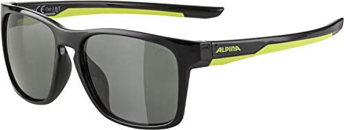 ALPINA FLEXXY COOL KIDS I - Flexible und Bruchsichere Sonnenbrille Mit 100% UV-Schutz Für Kinder, black-neon yellow, One Size