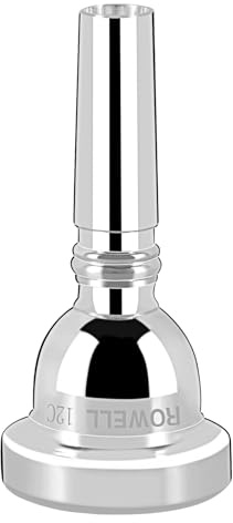 ROWELL 12C Trombone Mouthpiece Silver Plated with Vacuum Packing Fits Small Bore Trombones, Alto Trombone, Ideal for Beginner