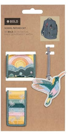 LÄSSIG Mehrfarbig Unisex Kinder Reisezubehör- Gepäckanhänger Patches, Paradise,Mittel