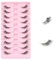 Kiusatig Demi Faux Cils Naturel 10 Paires Half Lashes 3D Cat Eye Faux Cils Doux Corner Fake eyeLashes à la main(H-10)