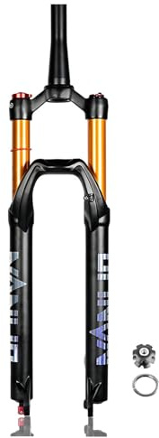 DHNCBGFZ 26/27,5/29 tums mountainbike fjädergaffel 1 1/8 tum rak/konisk luftfjädring 120/140 mm fjäderväg skivbromsar manuell/fjärrkontroll (avsmalnande HL,26 tum)