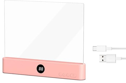 Générique Lampe Livre, Lampe De Lecture, Ampe De Livre Plate, Veilleuse De Protection Des Yeux Pour Étudiants Avec 3 Couleurs Et Minuterie, Réglage De La Luminosité (#Rouge)
