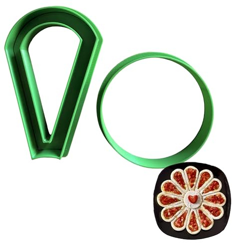 Tagliabiscotti.it - Stampo Tagliapasta per realizzare torta componibile Fiore con petali con biscotti Mod.18. Tagliabiscotti per realizzare crostate di diametro 24cm.