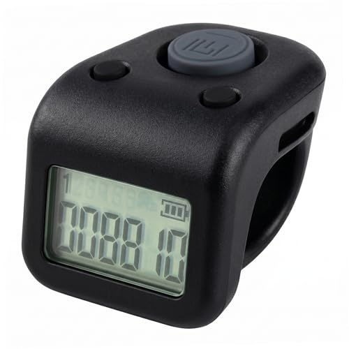 Ngbbby Compteur de Doigt électronique, Compteur de Tours Natation étanche, compteurs numériques Rechargeables avec 6 Ensembles données, Doigt