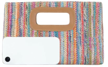 Generico Borse a Mano Clutch in Paglia da Donna | Borsa Estiva Leggera In Paglia | Borse da Sposa Clutch Intrecciate | Per Feste Vacanze Serate Eleganti Viaggi Compleanno