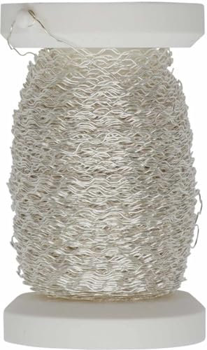 GLOREX Effektdraht versilbert 0,25 mm, 60 m Kupferkern, Draht, Silber, 10 x 8.5 x 3 cm