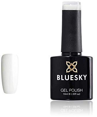 Bluesky Gel Nail Polish, White Collar, 80516, Long Lasting, Chip Resistant, 10 ml (Requires Curing Under UV LED Lamp)