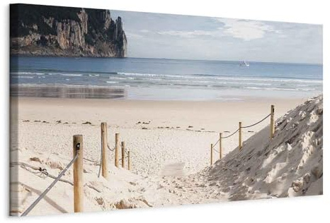 Cuadros B&D XXL - Cuadro en Lienzo Mar Playa 135x45 cm 1 pieza - Impresión en material tejido no tejido cuadros decoracion salon modernos lienzos - Naturaleza Paisaje c-A-0049-b-b