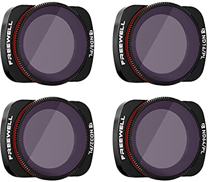 Freewell Bright Day 4K Series Filter für ND8/PL, ND16/PL, ND32/PL, ND64/PL Kompatibel mit Osmo Pocket, Pocket 2