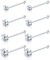 Sllaiss 8 Stück 20G Nasenring Ohrstecker mit Österreich Kristall für Frauen Edelstahl 1,5 mm 2 mm 2,5 mm 3 mm Nasenpiercings Set Körperschmuck Hypoallergen