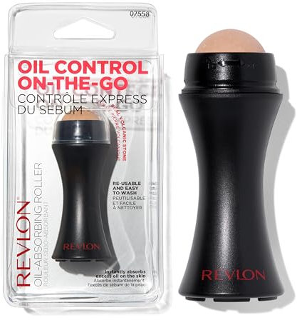 Revlon Oil Absorbing Volcanic Face Roller, Reusable Facial Skincare Tool & Massager for Sebum Control On The Go (One Size) Matte Finish Unisex, 1 Count ( Pack of 1)