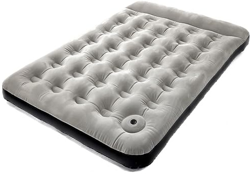 Hi-Gear Deluxe Single Airbed with Built-In Foot Pump & Raised Pillow, Lightweight, Portable & Durable Inflatable Mattress, Ideal for Camping, Festivals and Overnight Guests