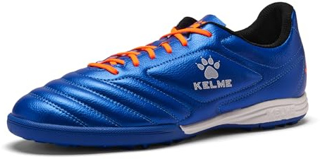 KELME Unisex Adult Turf Soccer Shoes, Futsal Indoor Soccer Cleats, for Mens Womens,Blue,Size 10.5
