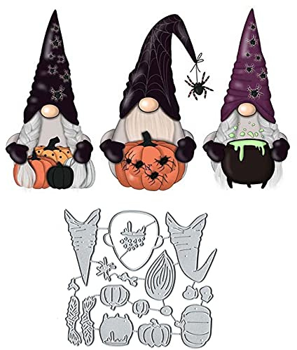 3pcs Halloween Pumpkin Metal Die Cuts,Halloween Spider Ghost Santa Christmas Card Cutting Dies Cut Stencils DIY Scrapbooking Album Decorative Embossing Paper Dies Festival Card Making