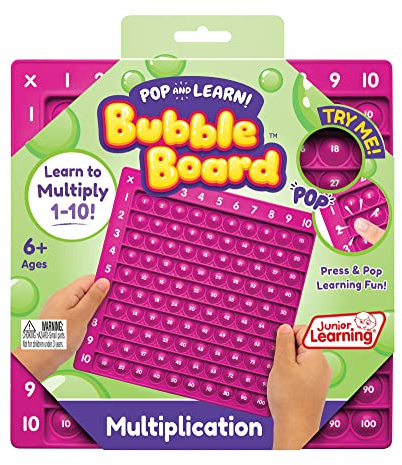 Junior Learning Multiplication Bubble Board | Factors 1 to 10 | Numeracy Fidget Sensory Resource | Ages 7-10, Year 2-5