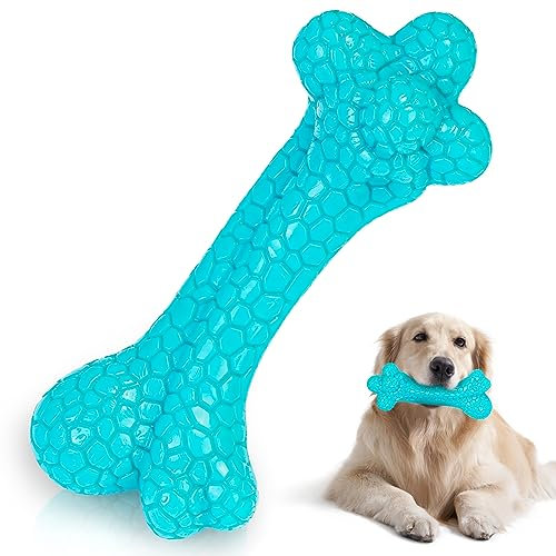 CVALIN Chew Hundespielzeug für Aggressive Kauer, unzerstörbares Hundespielzeug für große Rassen, Kauspielzeug für große Hunde - Nylon-Knochenspielzeug groß/riesig