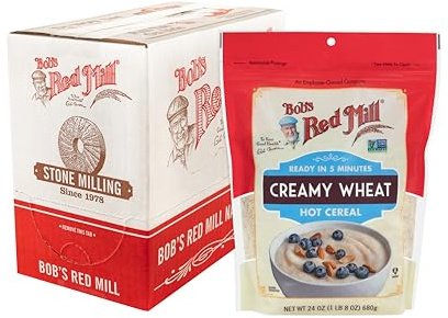 Bob's Red Mill Creamy Wheat Hot Cereal, 24oz (Pack of 4) - Vegan, Kosher