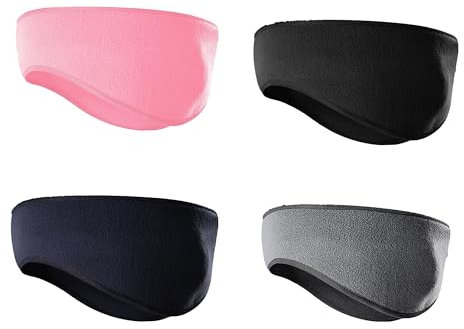 Sportstirnband Damen Sport,Ohrenwärmer Damen,stirnband damen winter,stirnband herren winter,Sport Stirnband für Damen und Herren for Jogging, Laufen, Wandern, Fahrrad und Motorrad Fahren 4 Stück