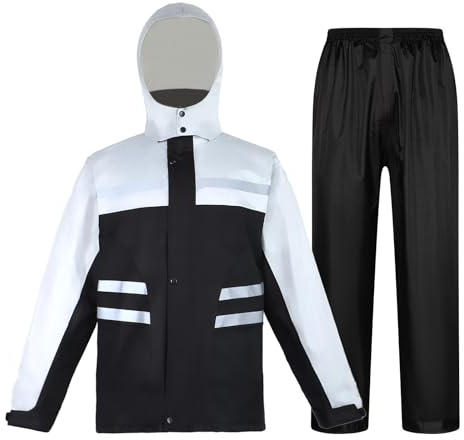 Taoyoule Chaqueta y Pantalones para Trajes Impermeables para Hombres la Lluvia para Hombre Conjunto, Profesional Traje de Lluvia Ropa de Pesca