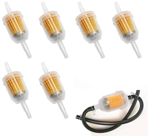 6 Pezzi Filtri Carburante Linea per Gas,Filtro Benzina 8 mm,Filtro In Linea Per Benzina Universale Per Moto Filtro Carburante Rapido Per Velocità Filtrazione Per Moto Scooter Generatore Tosaerba