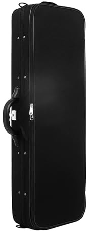 LUJIAXI Estuche profesional para violín 4/4 con higrómetro y correa de transporte para violín, estuche para instrumentos de cuerda, almacenamiento ligero